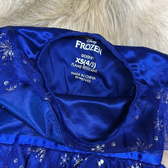 XS(4/5) Disney Frozen Elsa Royal Blue Dress Nightgown Pajama - Picture 3 of 7
